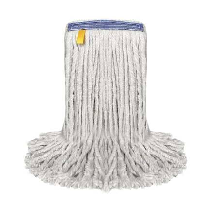 Kleen Handler 16 Oz Cut-End Cotton Wet Mop Head Refill, 1.25-Inch Universal Headband, Natural Cotton Mop Refills KHES-CEM-CO-N-16-1